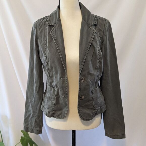 Mossimo Mossissue Green Cotton Blazer Jacket - M - Picture 4 of 4